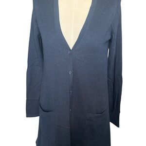 J. Jill Deep Blue Button-Up Cardigan